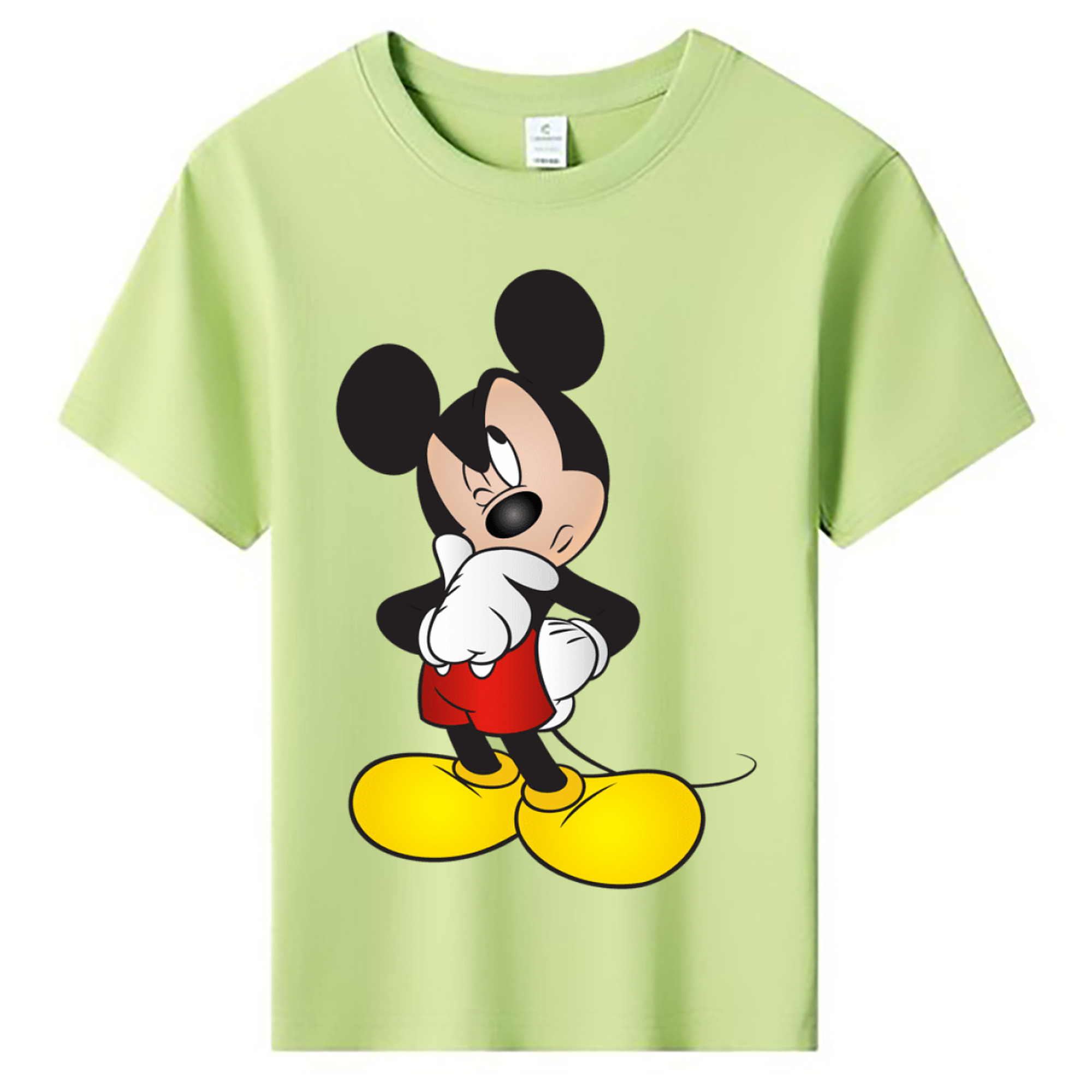 ミッキーマウス Mickey Mouse 綿100％キッズTシャツ（フロントプリント）
